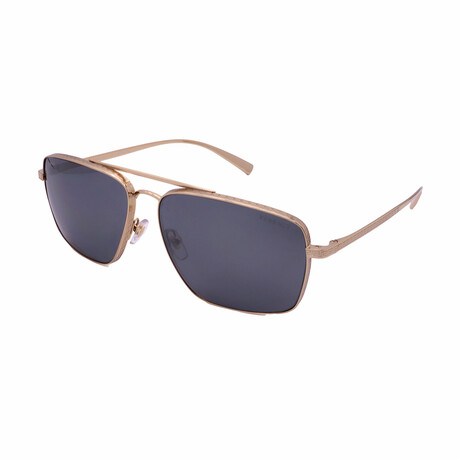 Versace // Unisex VE2216 1002Z3 Polarized Sunglasses // Gold + Dark Gray + Silver