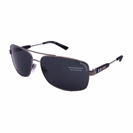 Burberry // Men's BE3074-100387 Sunglasses // Gunmetal + Black