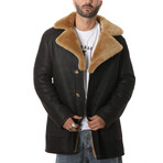 Sheepskin Coat // Washed Brown + Ginger (Small)