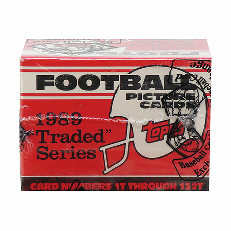 1989 Topps Traded Football Factory Set BBCE Wrapped From A Sealed Case (FASC) // 132 Cards