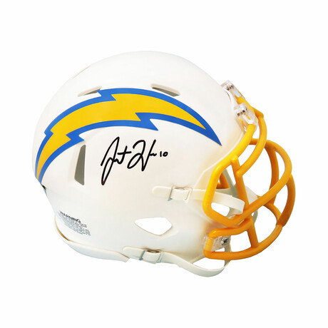 Justin Herbert // Los Angeles Chargers // Signed White Riddell Speed Mini Helmet (Beckett)