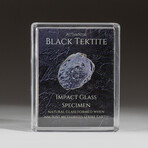 Genuine Black Tektite in Acrylic Display Box