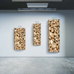 Signature Series Glass Heater // Zen Series // Sliced Wood (48"L x 16"W)