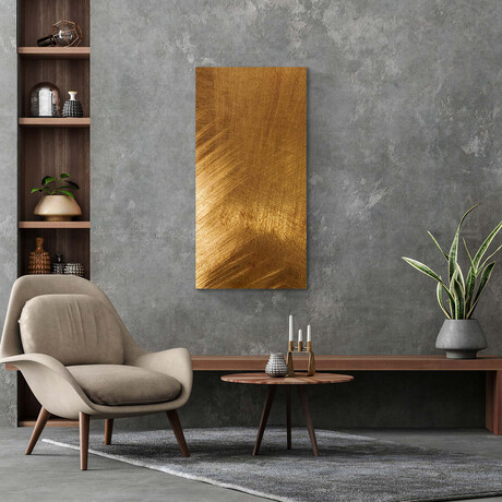 Natural Textures // Brushed Gold (48"H x 16"W x 0.5"D)