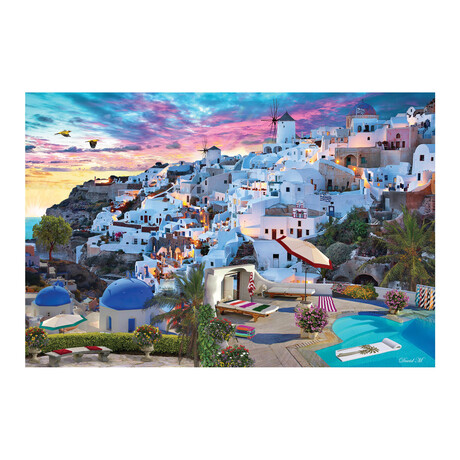 A Sunset in Santorini (250 Pieces)