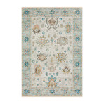 Bordered Persian // Linen (1'8" x 2'6" Accent Rug)