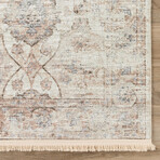 Distressed Damask // Linen (1'8" x 2'6" Accent Rug)
