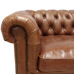 Genuine Leather Chester Bay Tufted Loveseat