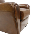 Laura Collection // Leather Wing Chair // Brown
