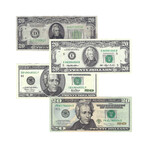 Evolution of the $20 Bill // Set of 4 // 1934-Present // Lightly Circulated