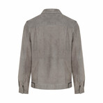 Ian Suede Jacket // Gray (L)