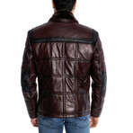 Jamal Leather Jacket // Claret Red (2XL)
