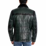 Jamal Leather Jacket // Green (2XL)