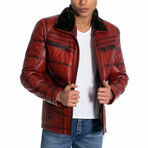 Jamal Leather Jacket // Red (M)