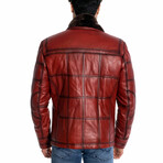 Jamal Leather Jacket // Red (M)