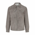 Ian Suede Jacket // Gray (S)