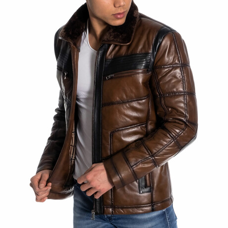 Jamal Leather Jacket // Tab (XS)