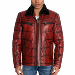 Jamal Leather Jacket // Red (XL)