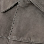 Ian Suede Jacket // Gray (L)