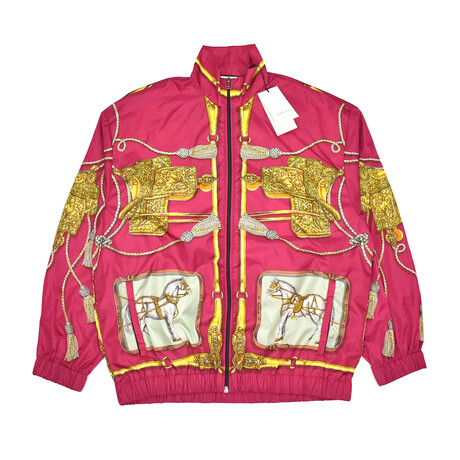 Gucci // Equestrian Print Track Jacket // Pink (S)
