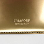 Tom Ford // Leather Mini Wallet // Metallic Gold
