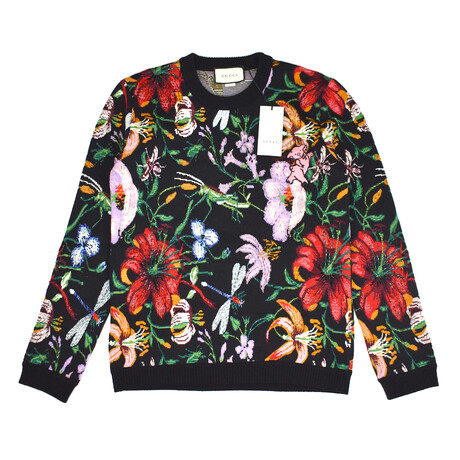 Gucci // Floral Knit Sweater // Black (S)