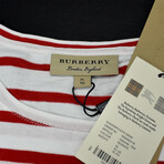 Burberry // Nautical Long Sleeve Shirt // White + Red (S)