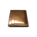 Tom Ford // Leather Card Holder // Metallic Bronze