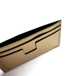 Tom Ford // Leather Card Holder // Metallic Gold