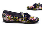 Tom Ford // Floral Velvet Loafers // Navy (US: 10)