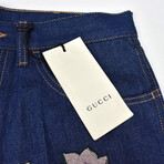 Gucci // Floral Patch Denim Jeans // Blue (30)