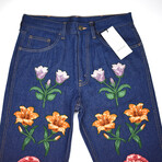Gucci // Floral Patch Denim Jeans // Blue (30)