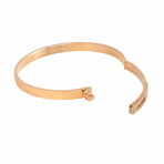 Hermès // Kelly 18K Rose Gold Diamond Bangle Bracelet // 7.5" // Estate