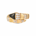 Bulgari // Serpenti 18K Rose Gold Diamond + Onyx Ring // Ring Size: 8.5 // Estate