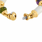 Bvlgari // Chandra 18K Yellow Gold + Ceramic + Tourmaline + Amethyst + Peridot Bracelet // 8" // Estate