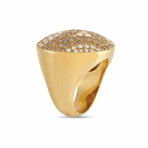 Cartier // Jeton Sauvage 18K White Gold Brown + White Diamond Ring // Ring Size: 6.5 // Estate