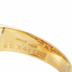 Bvlgari // 18K Yellow Gold Diamond + Tourmaline Ring // Ring Size: 6.5 // Estate