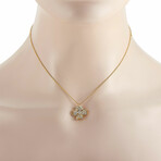 Van Cleef & Arpels // Cosmo 18K Yellow Gold + Diamond Small Pendant Necklace // 15" // Estate