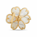 Van Cleef & Arpels // Rose de Noël 18K Yellow Gold Diamond + Mother of Pearl Brooch // Estate