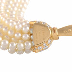 Van Cleef & Arpels // George Lenfant 18K Yellow Gold Diamond + Pearl Lion Bracelet // 7" // Estate