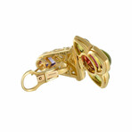 Bvlgari // 18K Yellow Gold Diamond + Amethyst + Tourmaline + Peridot Earrings // Estate