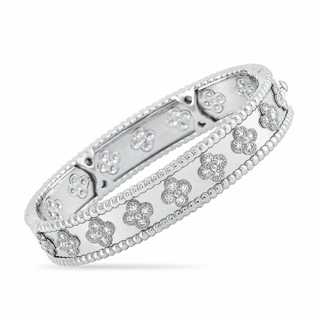 Van Cleef & Arpels // Perlée 18K White Gold Diamond Bracelet // 6.65" // Estate