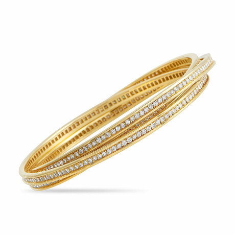 Cartier // Trinity 18K Yellow Gold Diamond Bracelet // 7.5" // Estate
