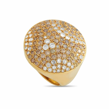 Cartier // Jeton Sauvage 18K White Gold Brown + White Diamond Ring // Ring Size: 6.5 // Estate
