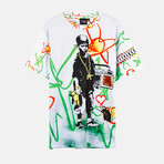 Boy With A Teddy All Over Tee // Multicolor (Small)