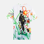 Boy With A Teddy All Over Tee // Multicolor (Small)