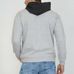 Serdio Color Block Hoodie // Gray Melange (XS)