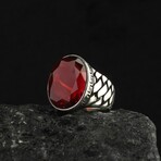Classy Red Stone Ring (10.5)