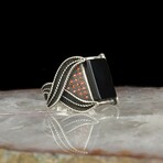 Onyx Ring + Red Stone (10)