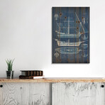 Antique Ship Blueprint I by Vision Studio
